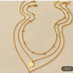 Fashion Bead Sequined Metal Multi-layer Necklace